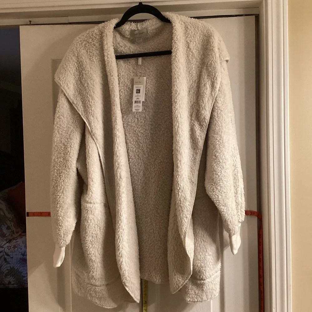 Charlie Paige Cream Women's Cardigan with hood - Picture 1 of 5